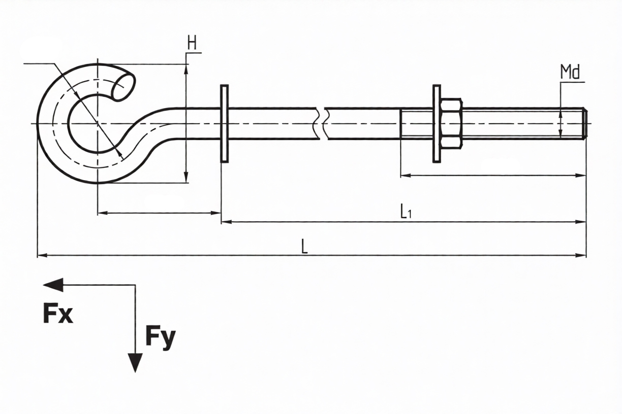 Проходной крюк KP 20.320